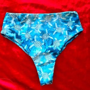 Moana Bikini turtle print Rise Above (high rise) bikini bottom